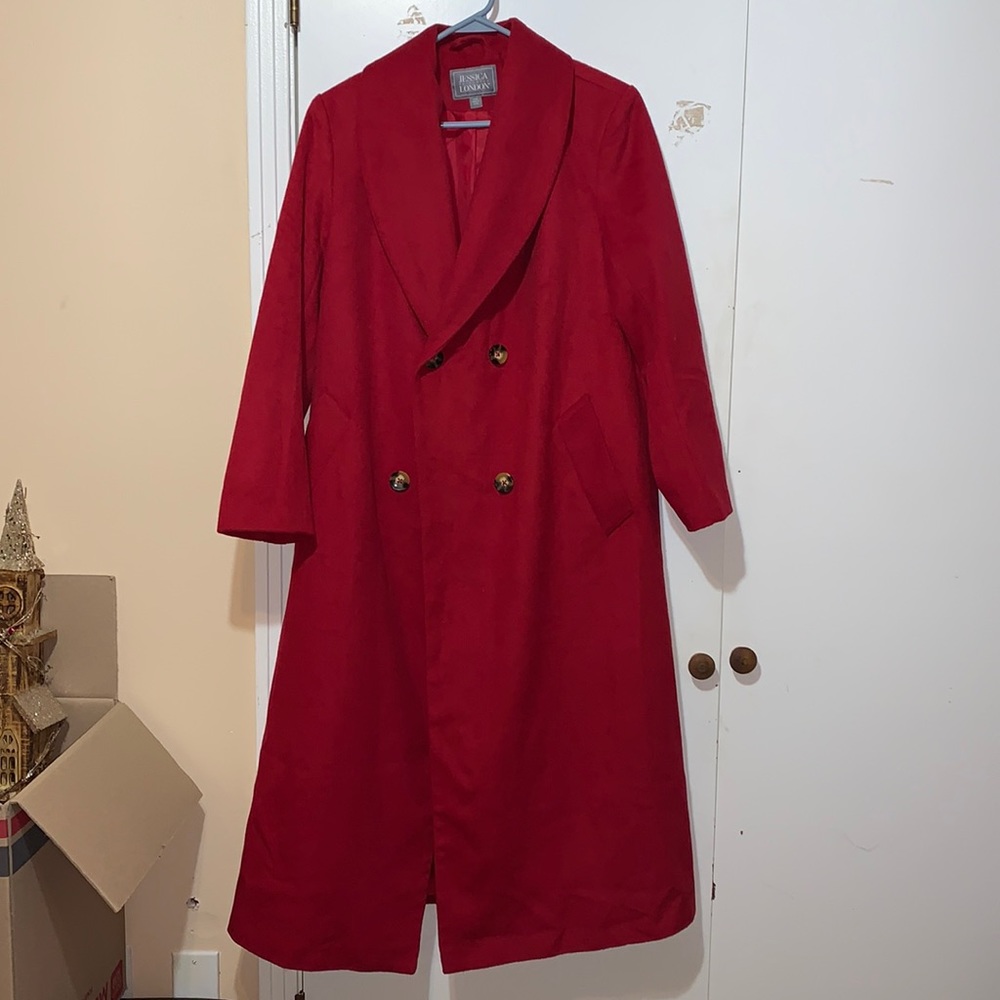 Jessica London Long Shawl Collar Coat